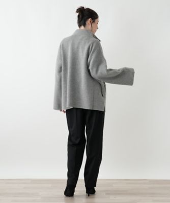 極美品　現行　レリアン　ノーカラージャケット　ライトグレー　大きいサイズ　13号 極美品 現行 レリアン ノーカラージャケット ライトグレー 大きい