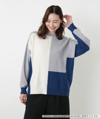 【送料無料】Leilian plus house (Women/大きいサイズ)/レリアン プラスハウス セーター 38ネービーブルー トップス【三越伊勢丹/公式】