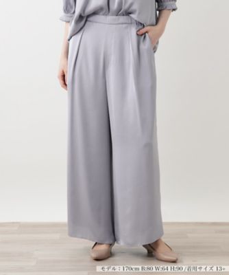 ＜Leilian plus house (Women/大きいサイズ)＞ワイドパンツ【ＢＯＵＲＧＥ】