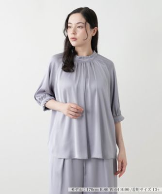 ＜Leilian plus house (Women/大きいサイズ)＞ハイネックブラウス【ＢＯＵＲＧＥ】