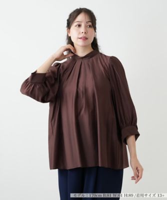 専用レリアン　ブラウス　大きいsize13プラス タックブラウス【BOURGE】 | Leilian plus house (Women