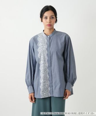 ＜Leilian plus house (Women/大きいサイズ)＞【ウォッシャブル】シャツブラウス【ＢＯＵＲＧＥ】