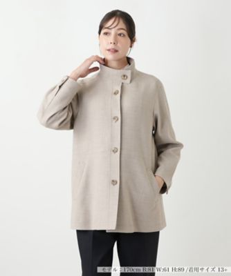 【送料無料】Leilian plus house (Women/大きいサイズ)/レリアン プラスハウス ジャケット【ROCHAS Premiere】83チャイロ コート・ジャケット【三越伊勢丹/公式】