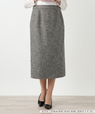 【送料無料】Leilian plus house (Women/大きいサイズ)/レリアン プラスハウス タイトスカート【ROCHAS Premiere】88コゲチャ 【三越伊勢丹/公式】