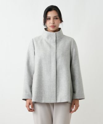 スタンドカラーショートコート【Leilian WHITE LABEL
