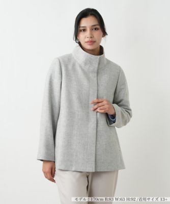 スタンドカラーショートコート【Leilian WHITE LABEL