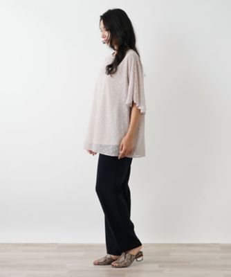 ドットフレアブラウス【Leilian WHITE LABEL
