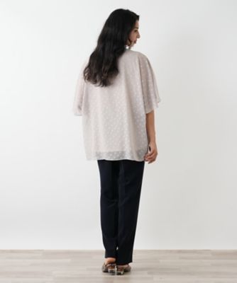 ドットフレアブラウス【Leilian WHITE LABEL