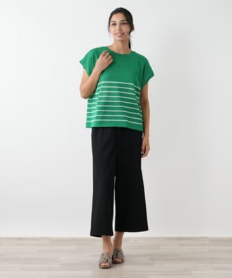 美品 LEILIAN レリアン プラスハウス ストレッチスリムパンツ 17+ ワイドパンツ【Leilian WHITE LABEL