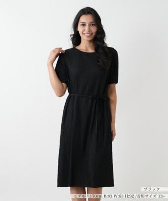 【送料無料】Leilian plus house (Women/大きいサイズ)/レリアン プラスハウス アイレットフレアワンピース【Leilian WHITE LABEL】99クロ ワンピース・ドレス【三越伊勢丹/公式】