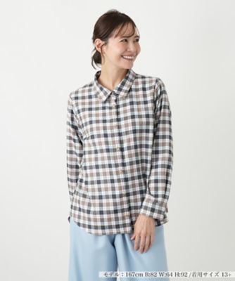 ＜Leilian plus house (Women/大きいサイズ)＞シャツブラウス【Ｌｅｉｌｉａｎ　ＷＨＩＴＥ　ＬＡＢＥＬ】