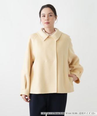 【送料無料】Leilian plus house (Women/大きいサイズ)/レリアン プラスハウス ステンカラーショートジャケット 52キイロ コート・ジャケット【三越伊勢丹/公式】