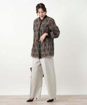 ピンタックストレートパンツ【25年11月カタログ】 | Leilian plus