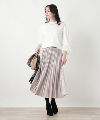 ＜Leilian plus house (Women/大きいサイズ)＞【店舗人気】ベロアプリーツスカート