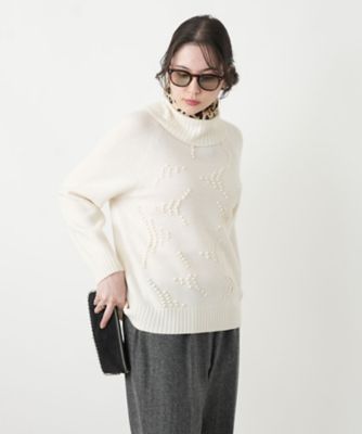 ＜Leilian plus house (Women/大きいサイズ)＞【店舗人気】ポップコーンタートルネックニットプルオーバー【ＦＲＡＮＣＯ　ＦＥＲＲＡＲＯ　ｆｏｒ　Ｌｅｉｌｉａｎ】
