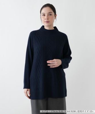 ＜Leilian plus house (Women/大きいサイズ)＞立体編みハイネックニット