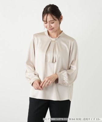 ＜Leilian plus house (Women/大きいサイズ)＞ブラウス【Ｌｅｉｌｉａｎ　ＷＨＩＴＥ　ＬＡＢＥＬ】