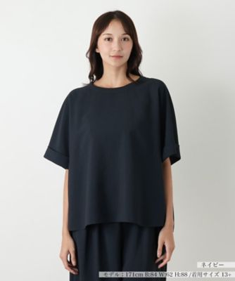専用レリアン　ブラウス　大きいsize13プラス 七分袖ブラウス【Leilian WHITE LABEL