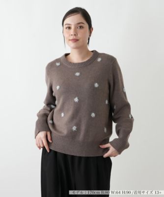 ＜Leilian plus house (Women/大きいサイズ)＞フェザーラメドットニットプルオーバー【ＮＥＭＩＫＡ】