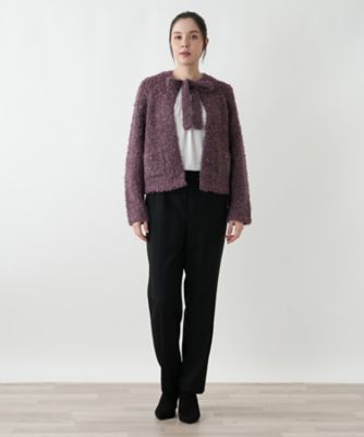 2023年 極美品✨レリアンプラスハウス 13+ キルトピンジャケット アルパカ ジャケット【NEMIKA】 | Leilian plus house (Women/大きい