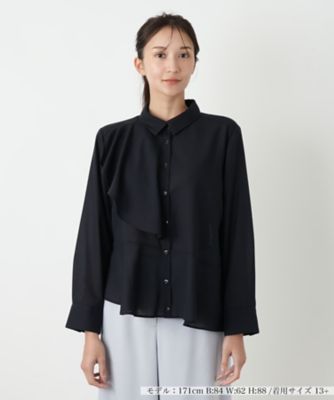 【送料無料】Leilian plus house (Women/大きいサイズ)/レリアン プラスハウス ブラウス 39ネービーブルー トップス【三越伊勢丹/公式】