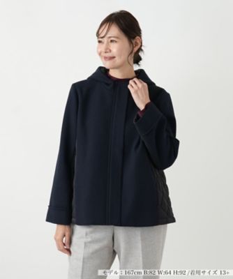 ＜Leilian plus house (Women/大きいサイズ)＞フードブルゾン【Ｌｅｉｌｉａｎ　ＷＨＩＴＥ　ＬＡＢＥＬ】