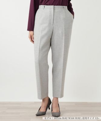 ＜Leilian plus house (Women/大きいサイズ)＞クロップドパンツ【Ｌｅｉｌｉａｎ　ＷＨＩＴＥ　ＬＡＢＥＬ】