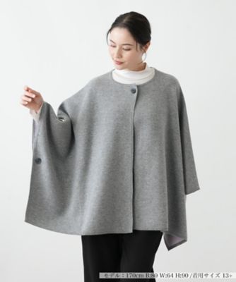 ＜Leilian plus house (Women/大きいサイズ)＞リバーシブルマント【２５年１１月カタログ】