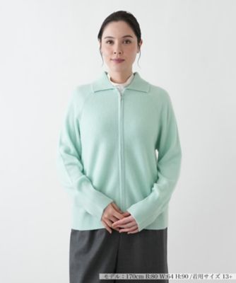 ＜Leilian plus house (Women/大きいサイズ)＞ジップアップリブニットカーディガン【Ｌｅｉｌｉａｎ　ＷＨＩＴＥ　ＬＡＢＥＬ】