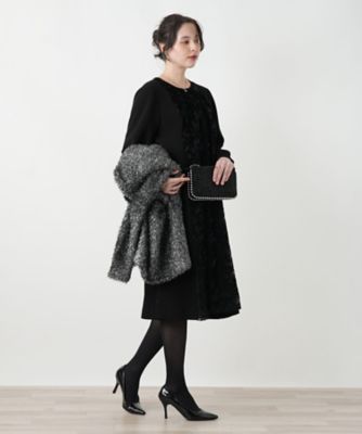 店舗人気】異素材切り替えワンピース【セレモニー】【Leilian