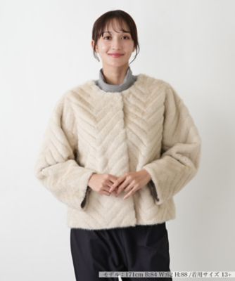 ＜Leilian plus house (Women/大きいサイズ)＞【店舗人気】フェイクファージャケット【セレモニー】【Ｌｅｉｌｉａｎ　ＷＨＩＴＥ　ＬＡＢＥＬ】
