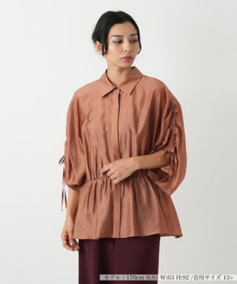 ＜Leilian plus house (Women/大きいサイズ)＞【ウォッシャブル】ブラウス【ＢＯＵＲＧＥ】