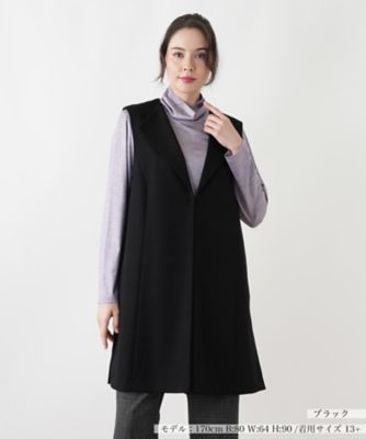 【送料無料】Leilian plus house (Women/大きいサイズ)/レリアン プラスハウス ベスト 99クロ コート・ジャケット【三越伊勢丹/公式】