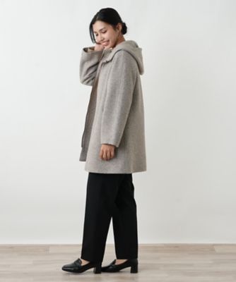 大きいサイズ！レリアン　ダブルフェイス　フーデットコート 13➕ フーデットコート【Leilian WHITE LABEL】 | Leilian
