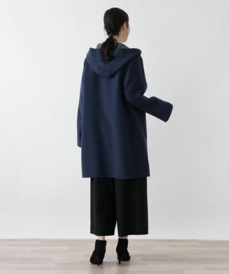 店舗人気】フーデッドAラインコート【Leilian WHITE
