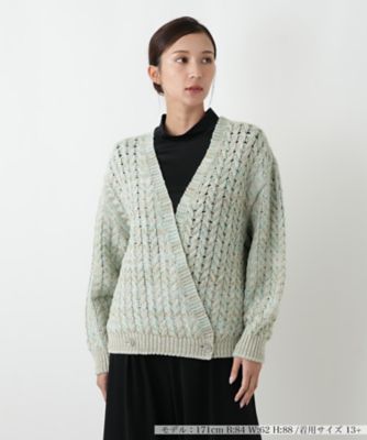 ＜Leilian plus house (Women/大きいサイズ)＞カーディガン【ＢＯＵＲＧＥ】
