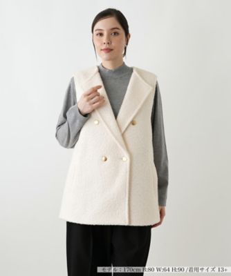 【送料無料】Leilian plus house (Women/大きいサイズ)/レリアン プラスハウス ベスト 91アイボリー 衣料品【三越伊勢丹/公式】