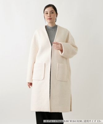 【送料無料】Leilian plus house (Women/大きいサイズ)/レリアン プラスハウス コート 91アイボリー コート・ジャケット【三越伊勢丹/公式】