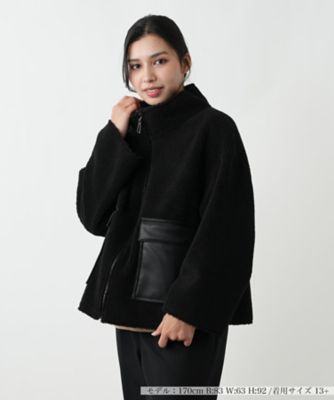 異素材ポケットボアコート【NEMIKA】 | Leilian plus house