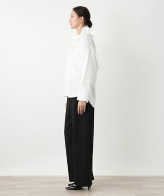 フリルカラーボウタイブラウス【NEMIKA】 | Leilian plus house