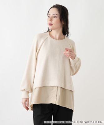 【送料無料】Leilian plus house (Women/大きいサイズ)/レリアン プラスハウス セーター【FRANCO FERRARO for Leilian】82ベージュ トップス【三越伊勢丹/公式】