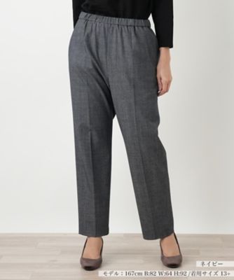 ＜Leilian plus house (Women/大きいサイズ)＞クロップドパンツ【Ｌｅｉｌｉａｎ　ＷＨＩＴＥ　ＬＡＢＥＬ】