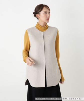 【送料無料】Leilian plus house (Women/大きいサイズ)/レリアン プラスハウス ベスト 81ベージュ 衣料品【三越伊勢丹/公式】