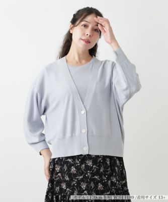 ＜Leilian plus house (Women/大きいサイズ)＞スパンコールカーディガン【ＢＯＵＲＧＥ】