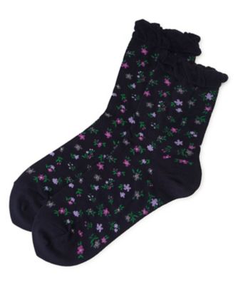 ＜Leilian plus house (Women/大きいサイズ)＞小花柄ショートソックス