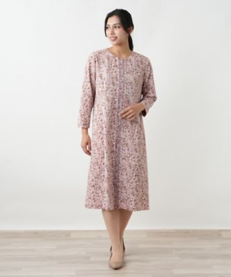 ワンピース lielie ウォッシャブル】異素材切替ミックスカラーワンピース【Leilian