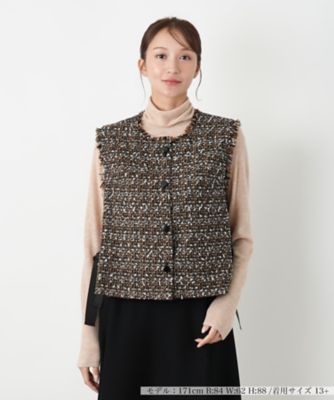 ＜Leilian plus house (Women/大きいサイズ)＞ベスト【ＢＯＵＲＧＥ】