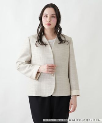 ＜Leilian plus house (Women/大きいサイズ)＞ジャケット【ＲＯＣＨＡＳ　Ｐｒｅｍｉｅｒｅ】