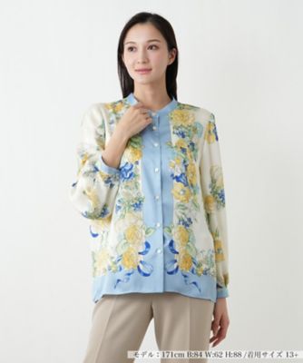 ＜Leilian plus house (Women/大きいサイズ)＞プリントブラウス【ＲＯＣＨＡＳ　Ｐｒｅｍｉｅｒｅ】