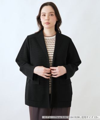 ROCHAS✴︎ノーカラージャケット　黒　F✴︎ゆったり✴︎レリアン✴︎オケージョン　春 店頭人気】ジャケット【ROCHAS Premiere】 | Leilian